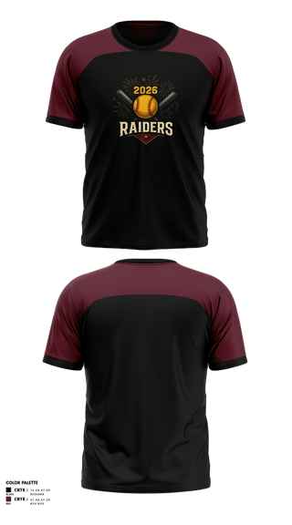 Short Sleeve Performance Shirt, Raiders, Softball, Teamtime, Team time, sublimation, custom sports apparel, team uniforms, spirit wear, spiritwear, sports uniforms, custom shirts, team store, custom team store, fundraiser sports, apparel fundraiser