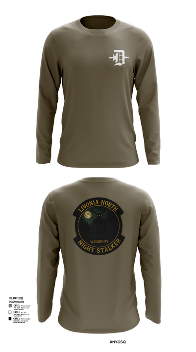 Livonia North Recruiting Station 17029649 Long Sleeve Performance Shirt 162