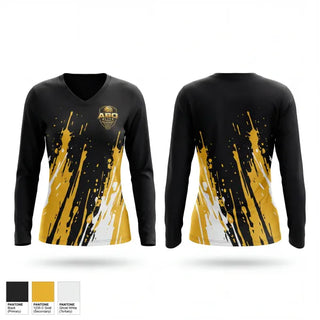 Womens Long Sleeve Vneck Shirt, ABO Elite, Men's Basketball, Teamtime, Team time, sublimation, custom sports apparel, team uniforms, spirit wear, spiritwear, sports uniforms, custom shirts, team store, custom team store, fundraiser sports, apparel fundraiser