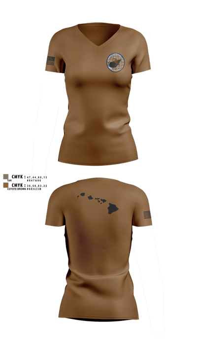 SDVT1 16421218 Women's Short Sleeve V-neck Shirt - 2