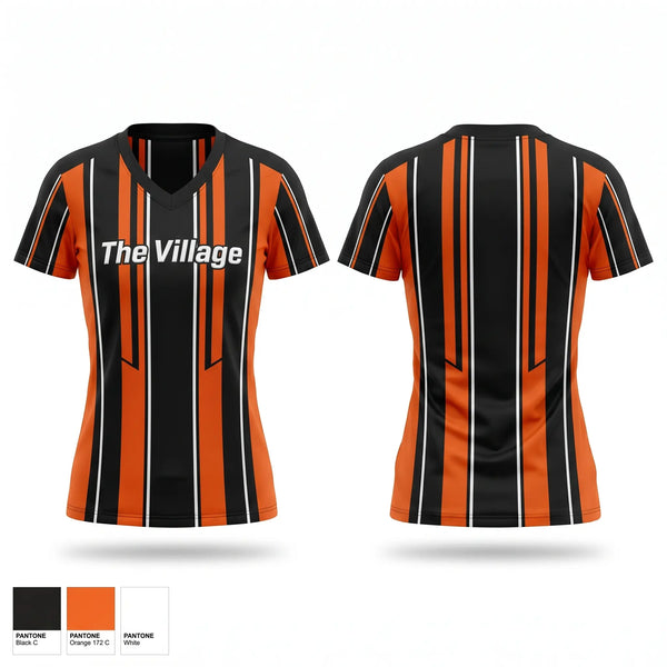 Womens Short Sleeve Vneck Shirt, The Village, Softball, Teamtime, Team time, sublimation, custom sports apparel, team uniforms, spirit wear, spiritwear, sports uniforms, custom shirts, team store, custom team store, fundraiser sports, apparel fundraiser