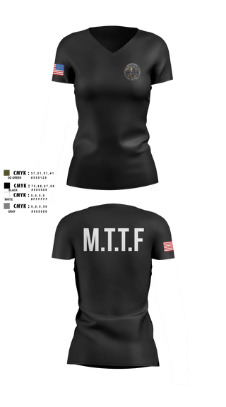 Womens Short Sleeve Vneck Shirt, Major Theft Task Force, Police, Teamtime, Team time, sublimation, custom sports apparel, team uniforms, spirit wear, spiritwear, sports uniforms, custom shirts, team store, custom team store, fundraiser sports, apparel fundraiser