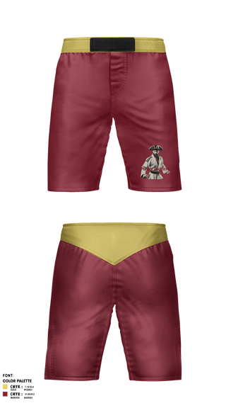 Fight Shorts, Pirate Jiu Jitsu, Wrestling, Teamtime, Team time, sublimation, custom sports apparel, team uniforms, spirit wear, spiritwear, sports uniforms, custom shirts, team store, custom team store, fundraiser sports, apparel fundraiser