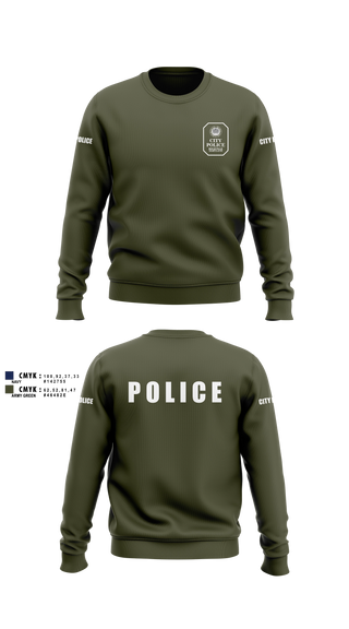Crew Neck Sweatshirt, Rockville City Police, Police, Teamtime, Team time, sublimation, custom sports apparel, team uniforms, spirit wear, spiritwear, sports uniforms, custom shirts, team store, custom team store, fundraiser sports, apparel fundraiser