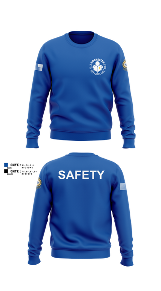 Crew Neck Sweatshirt, RCSD ROCHESTER NY, Police, Teamtime, Team time, sublimation, custom sports apparel, team uniforms, spirit wear, spiritwear, sports uniforms, custom shirts, team store, custom team store, fundraiser sports, apparel fundraiser