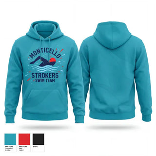 Hoodie, Monticello Strokers Swim Team, Swimming, Teamtime, Team time, sublimation, custom sports apparel, team uniforms, spirit wear, spiritwear, sports uniforms, custom shirts, team store, custom team store, fundraiser sports, apparel fundraiser
