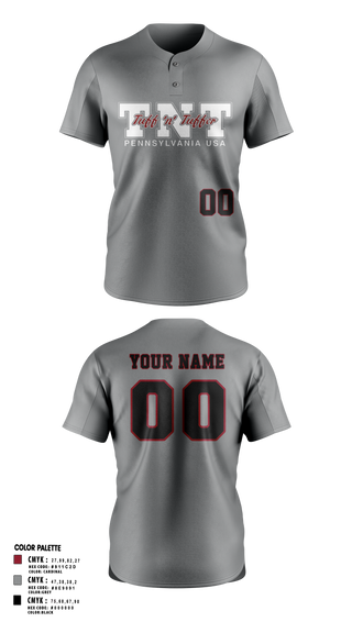 Two Button Softball Jersey, TNT, Softball, Teamtime, Team time, sublimation, custom sports apparel, team uniforms, spirit wear, spiritwear, sports uniforms, custom shirts, team store, custom team store, fundraiser sports, apparel fundraiser