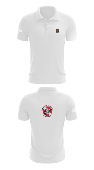 Short Sleeve Performance Polo, Benwood Fire/dive, Fire Department, Teamtime, Team time, sublimation, custom sports apparel, team uniforms, spirit wear, spiritwear, sports uniforms, custom shirts, team store, custom team store, fundraiser sports, apparel fundraiser