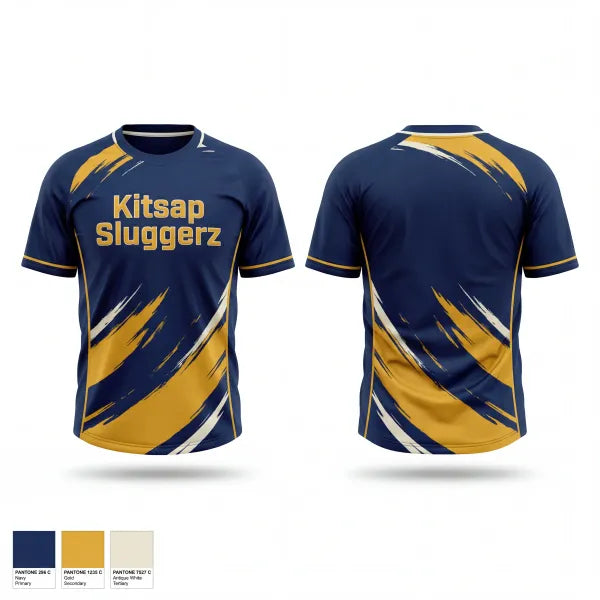 Old School Cotton Feel Shirt, Kitsap Sluggerz, Softball, Teamtime, Team time, sublimation, custom sports apparel, team uniforms, spirit wear, spiritwear, sports uniforms, custom shirts, team store, custom team store, fundraiser sports, apparel fundraiser
