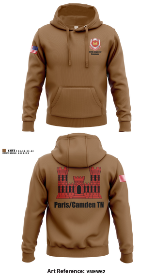 Hoodie, 212th Engineer Company, National Guard, Teamtime, Team time, sublimation, custom sports apparel, team uniforms, spirit wear, spiritwear, sports uniforms, custom shirts, team store, custom team store, fundraiser sports, apparel fundraiser