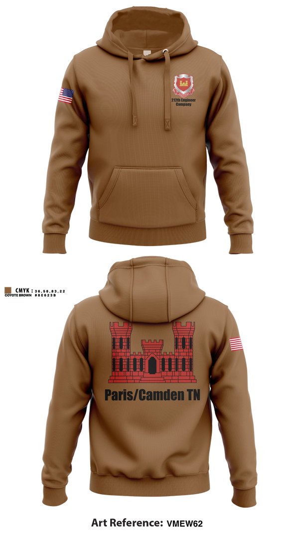 Hoodie, 212th Engineer Company, National Guard, Teamtime, Team time, sublimation, custom sports apparel, team uniforms, spirit wear, spiritwear, sports uniforms, custom shirts, team store, custom team store, fundraiser sports, apparel fundraiser