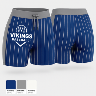 Womens Shorts, Vikings, Baseball, Teamtime, Team time, sublimation, custom sports apparel, team uniforms, spirit wear, spiritwear, sports uniforms, custom shirts, team store, custom team store, fundraiser sports, apparel fundraiser