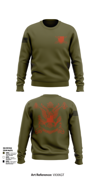 2nd Battalion 222nd Field Artillery 79682132 Crew Neck Sweatshirt - 103