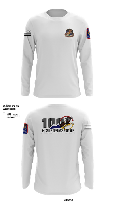 100th Missile Defense Brigade 43971287 Long Sleeve Performance Shirt 104