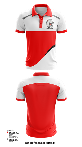 Short Sleeve Performance Polo, La Plata R-2 Cross Country, Cross Country, Teamtime, Team time, sublimation, custom sports apparel, team uniforms, spirit wear, spiritwear, sports uniforms, custom shirts, team store, custom team store, fundraiser sports, apparel fundraiser