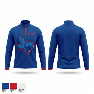 Quarter Zip Jacket, Rangers, Softball, Teamtime, Team time, sublimation, custom sports apparel, team uniforms, spirit wear, spiritwear, sports uniforms, custom shirts, team store, custom team store, fundraiser sports, apparel fundraiser