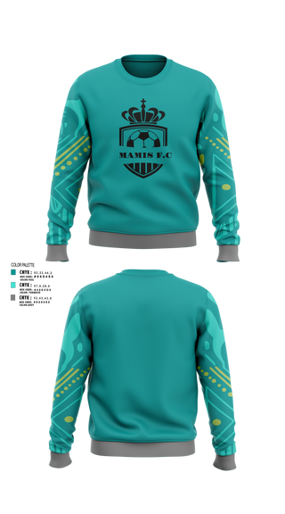 Crew Neck Sweatshirt, MAMIS F.C, Women's Soccer, Teamtime, Team time, sublimation, custom sports apparel, team uniforms, spirit wear, spiritwear, sports uniforms, custom shirts, team store, custom team store, fundraiser sports, apparel fundraiser
