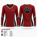 WF WEST WRESTLING 59688358 Women's Long Sleeve V-neck Shirt - 1