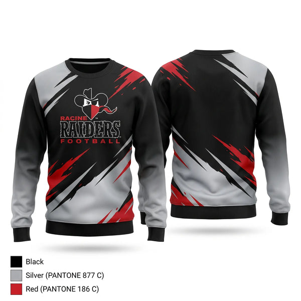 Crew Neck Sweatshirt, Racine Raiders, , Teamtime, Team time, sublimation, custom sports apparel, team uniforms, spirit wear, spiritwear, sports uniforms, custom shirts, team store, custom team store, fundraiser sports, apparel fundraiser