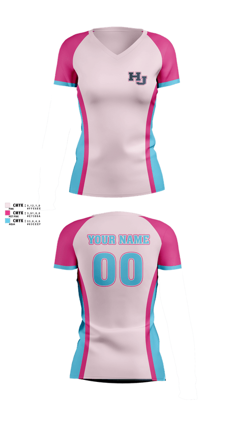 Womens Short Sleeve Vneck Shirt, Hardin Jefferson Lady Hawks, Women's Volleyball, Teamtime, Team time, sublimation, custom sports apparel, team uniforms, spirit wear, spiritwear, sports uniforms, custom shirts, team store, custom team store, fundraiser sports, apparel fundraiser
