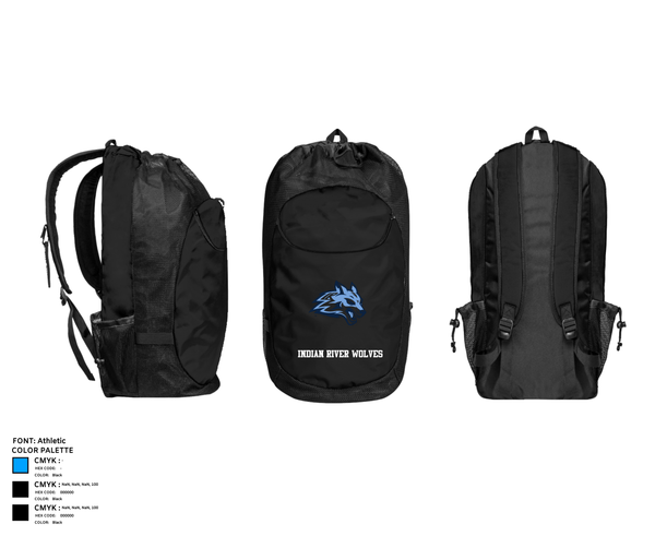 Gear Bag, Indian River Wolves, Wrestling, Teamtime, Team time, sublimation, custom sports apparel, team uniforms, spirit wear, spiritwear, sports uniforms, custom shirts, team store, custom team store, fundraiser sports, apparel fundraiser