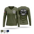 State Patrol K9 Unit Women's Long Sleeve V-neck Shirt - 1