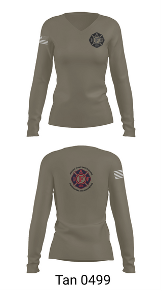 Womens Long Sleeve Vneck Shirt, Local 5519, Fire Department, Teamtime, Team time, sublimation, custom sports apparel, team uniforms, spirit wear, spiritwear, sports uniforms, custom shirts, team store, custom team store, fundraiser sports, apparel fundraiser