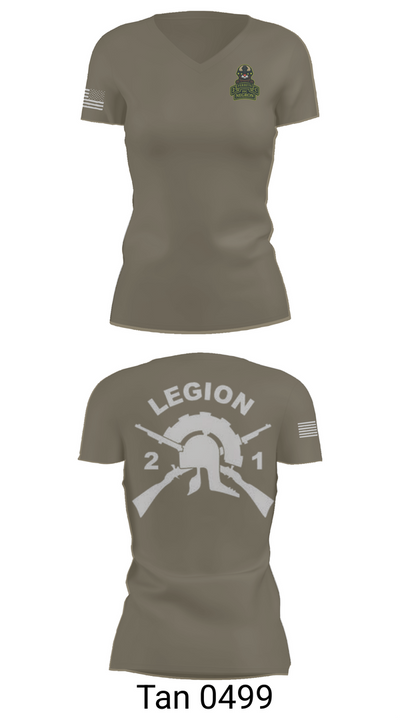 2-1 21461716 Women's Short Sleeve V-neck Shirt - 68