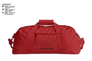 Duffle Bag, Uss San Antonio, Navy, Teamtime, Team time, sublimation, custom sports apparel, team uniforms, spirit wear, spiritwear, sports uniforms, custom shirts, team store, custom team store, fundraiser sports, apparel fundraiser