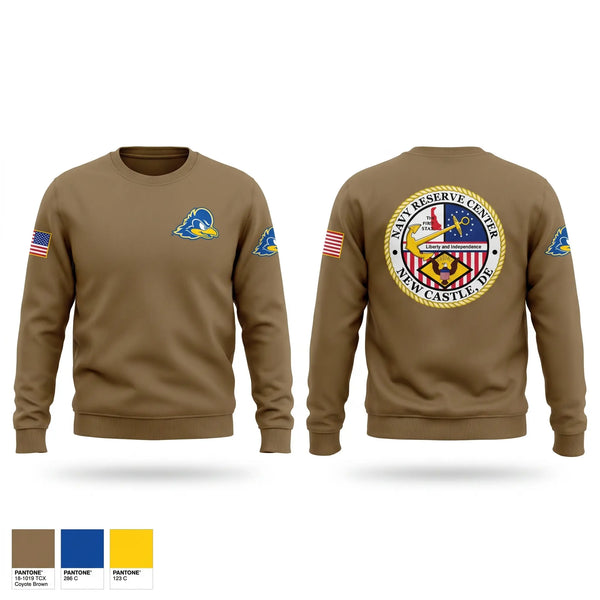 Crew Neck Sweatshirt, Navy Reserve Center Delaware, Navy, Teamtime, Team time, sublimation, custom sports apparel, team uniforms, spirit wear, spiritwear, sports uniforms, custom shirts, team store, custom team store, fundraiser sports, apparel fundraiser