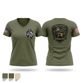 Womens Short Sleeve Vneck Shirt, Brush Team, Police, Teamtime, Team time, sublimation, custom sports apparel, team uniforms, spirit wear, spiritwear, sports uniforms, custom shirts, team store, custom team store, fundraiser sports, apparel fundraiser