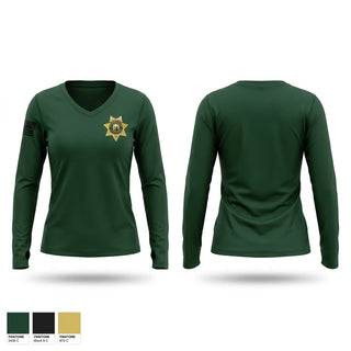 Womens Long Sleeve Vneck Shirt, Clark County Sheriff's Office, Police, Teamtime, Team time, sublimation, custom sports apparel, team uniforms, spirit wear, spiritwear, sports uniforms, custom shirts, team store, custom team store, fundraiser sports, apparel fundraiser
