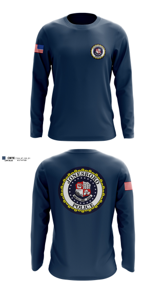 Long Sleeve Performance Shirt, Jonesboro Police Department, Police, Teamtime, Team time, sublimation, custom sports apparel, team uniforms, spirit wear, spiritwear, sports uniforms, custom shirts, team store, custom team store, fundraiser sports, apparel fundraiser