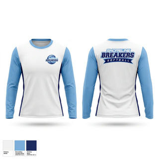 Long Sleeve Performance Shirt, Shoreline Breakers 12u Royal, Softball, Teamtime, Team time, sublimation, custom sports apparel, team uniforms, spirit wear, spiritwear, sports uniforms, custom shirts, team store, custom team store, fundraiser sports, apparel fundraiser