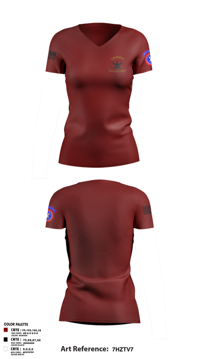 2ND MRBN 38702698 Women's Short Sleeve V-neck Shirt - 1