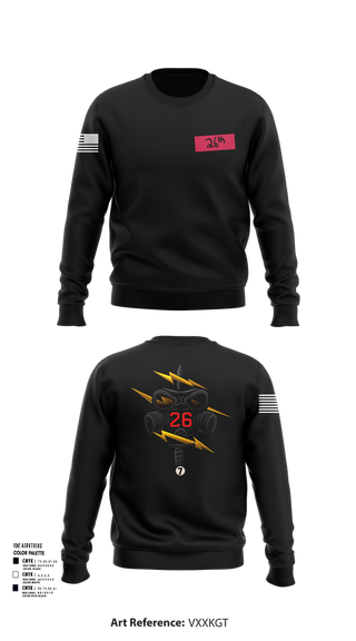 Crew Neck Sweatshirt, 26th CM Co, , Teamtime, Team time, sublimation, custom sports apparel, team uniforms, spirit wear, spiritwear, sports uniforms, custom shirts, team store, custom team store, fundraiser sports, apparel fundraiser