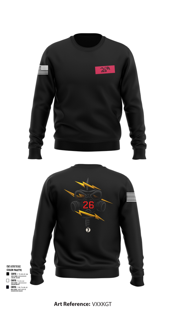 Crew Neck Sweatshirt, 26th CM Co, , Teamtime, Team time, sublimation, custom sports apparel, team uniforms, spirit wear, spiritwear, sports uniforms, custom shirts, team store, custom team store, fundraiser sports, apparel fundraiser