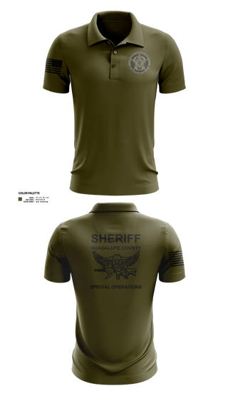 Short Sleeve Performance Polo, Guadalupe County SWAT, Police, Teamtime, Team time, sublimation, custom sports apparel, team uniforms, spirit wear, spiritwear, sports uniforms, custom shirts, team store, custom team store, fundraiser sports, apparel fundraiser