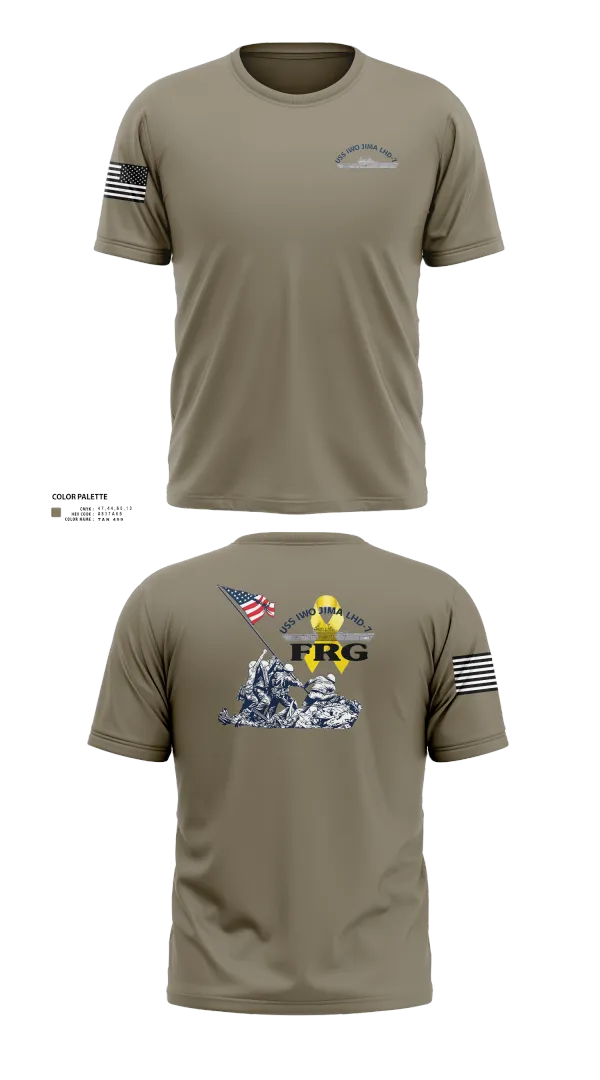 Old School Cotton Feel Shirt, USS IWO JIMA LHD7 FRG, , Teamtime, Team time, sublimation, custom sports apparel, team uniforms, spirit wear, spiritwear, sports uniforms, custom shirts, team store, custom team store, fundraiser sports, apparel fundraiser