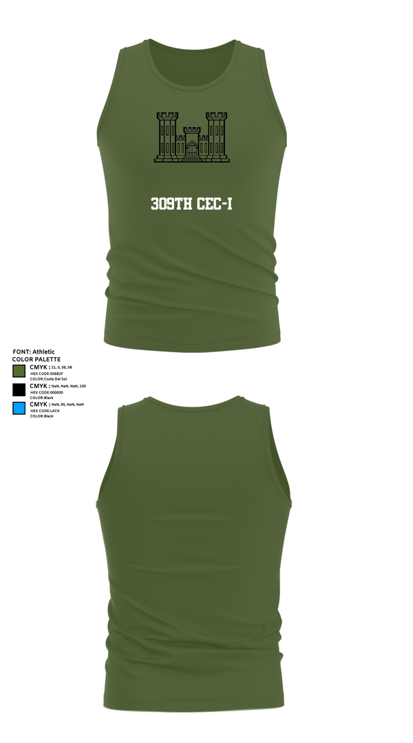Tank Top, 309th CEC-I, , Teamtime, Team time, sublimation, custom sports apparel, team uniforms, spirit wear, spiritwear, sports uniforms, custom shirts, team store, custom team store, fundraiser sports, apparel fundraiser