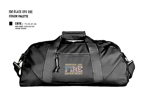 Duffle Bag, Mountain Lake Fire & Rescue, Fire Department, Teamtime, Team time, sublimation, custom sports apparel, team uniforms, spirit wear, spiritwear, sports uniforms, custom shirts, team store, custom team store, fundraiser sports, apparel fundraiser