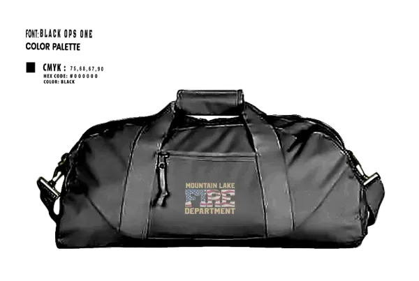 Duffle Bag, Mountain Lake Fire & Rescue, Fire Department, Teamtime, Team time, sublimation, custom sports apparel, team uniforms, spirit wear, spiritwear, sports uniforms, custom shirts, team store, custom team store, fundraiser sports, apparel fundraiser