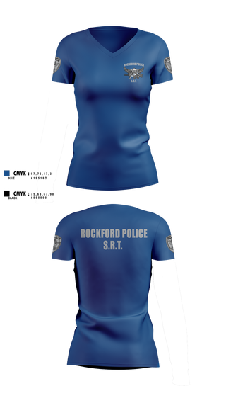Womens Short Sleeve Vneck Shirt, Rockford Police S.R.T., Police, Teamtime, Team time, sublimation, custom sports apparel, team uniforms, spirit wear, spiritwear, sports uniforms, custom shirts, team store, custom team store, fundraiser sports, apparel fundraiser