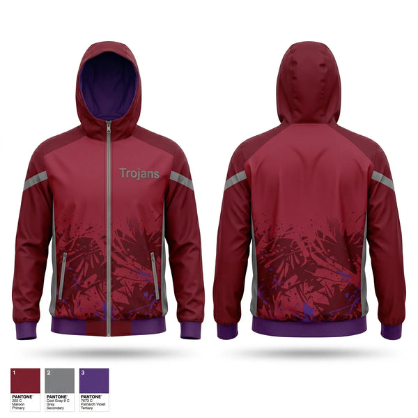 Windbreaker, Trojans, Softball, Teamtime, Team time, sublimation, custom sports apparel, team uniforms, spirit wear, spiritwear, sports uniforms, custom shirts, team store, custom team store, fundraiser sports, apparel fundraiser