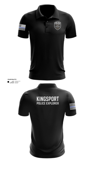 Short Sleeve Performance Polo, Kingsport Police Explorer Post, Police, Teamtime, Team time, sublimation, custom sports apparel, team uniforms, spirit wear, spiritwear, sports uniforms, custom shirts, team store, custom team store, fundraiser sports, apparel fundraiser