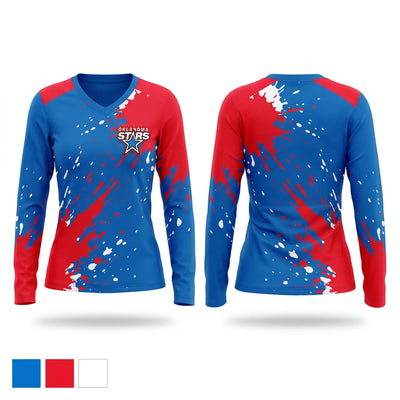 Oklahoma stars Women's Long Sleeve V-neck Shirt - 1