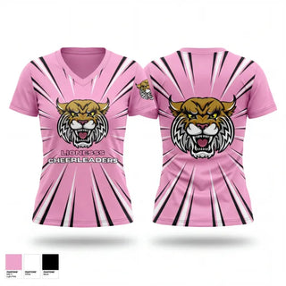 Womens Short Sleeve Vneck Shirt, DMV LIONESS, Cheer, Teamtime, Team time, sublimation, custom sports apparel, team uniforms, spirit wear, spiritwear, sports uniforms, custom shirts, team store, custom team store, fundraiser sports, apparel fundraiser