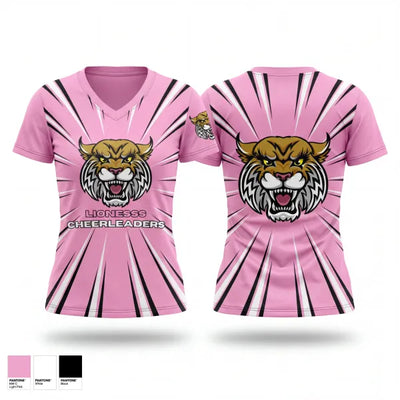 DMV LIONESS 84475345 Women's Short Sleeve V-neck Shirt - 1