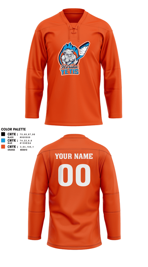 Hockey Jersey, Florida Yetis, Ice Hockey, Teamtime, Team time, sublimation, custom sports apparel, team uniforms, spirit wear, spiritwear, sports uniforms, custom shirts, team store, custom team store, fundraiser sports, apparel fundraiser