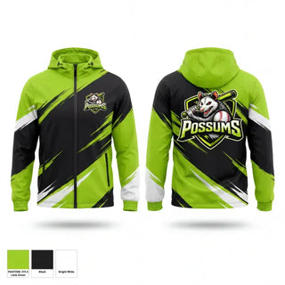 Windbreaker, Possums, Baseball, Teamtime, Team time, sublimation, custom sports apparel, team uniforms, spirit wear, spiritwear, sports uniforms, custom shirts, team store, custom team store, fundraiser sports, apparel fundraiser